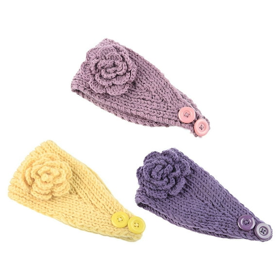 TELOLY 3Pcs Headbands for Women,Yarn Hair Accessories,Wide Headbands for Women,Mixing1