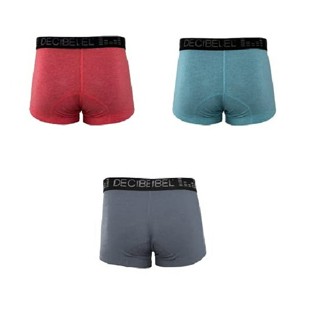 Decibel Ropa Interior Boxer para Hombre Pack de 3 Piezas Transpirable Suave y Ajustado Talla XL DECIBEL Talla XL Paquede x3 boxer Color Azul Gris Rojo. Walmart en linea
