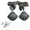 Light gray large, variant on WINDLAND Double Row Roller Hardware Kit 360° Spinner Casters Heavy Duty Wheel 1Pair