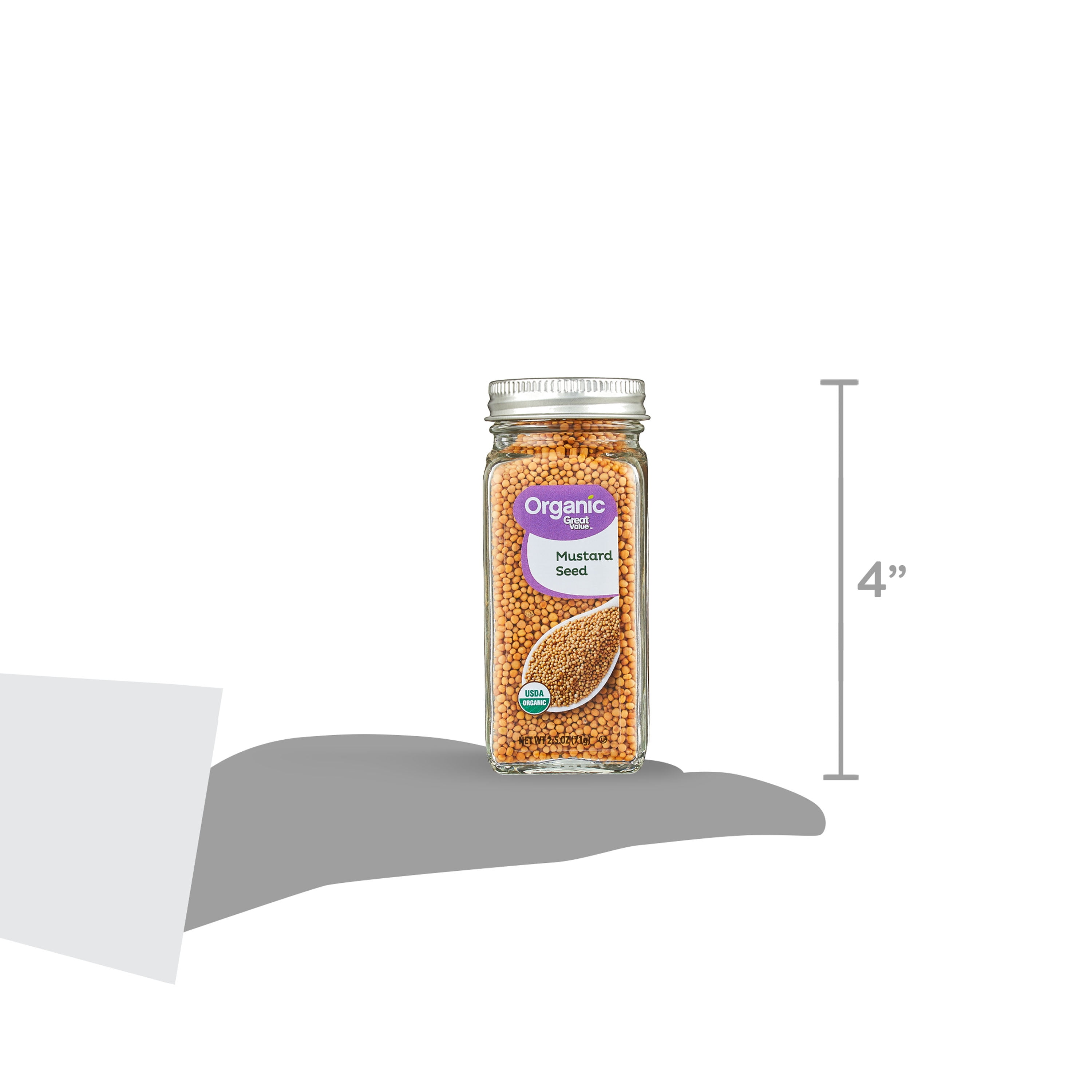 (3 pack) Great Value Organic Whole Mustard Seed, 2.5 oz