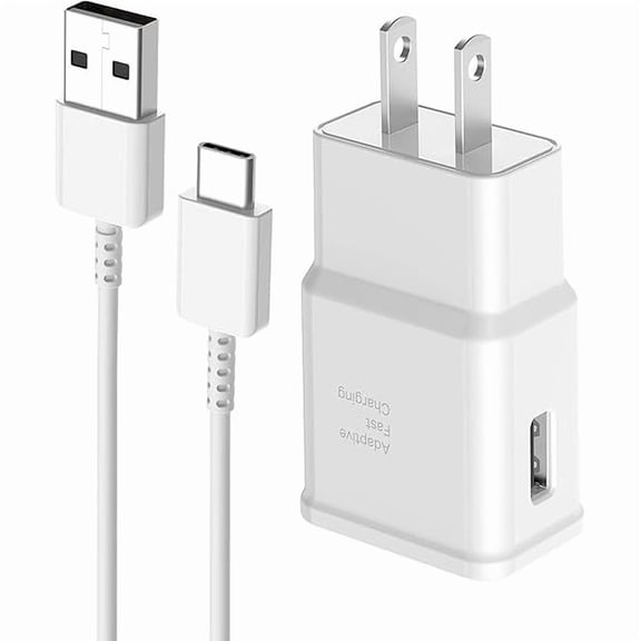 can Fast Charger for Samsung 6ft Type C Fast Charging Cable Cord with Android Phone USB Wall Charger Block for Samsung