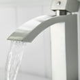 thumbnail image 3 of ANGELES HOME Waterfall Bathroom Sink Faucet Vessel Sink Faucet, Single Handle Bathroom Faucet 1 Hole Bowl Lavatory Vanity Faucet, Brushed Nickel, 3 of 7