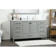 thumbnail image 2 of 60 inch single bathroom vanity in grey, 2 of 8