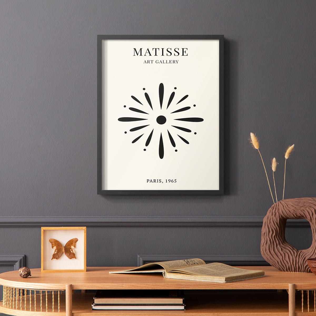 Matisse CXLI Framed Print in Black Solid Wood 16 x 20 Framed Print