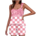 thumbnail image 2 of Casual Nights Women's Tank Top with Short Pajamas Set - Cami Shorts and Printed Shirt Bottom Sleepwear Pjs Sets with Pocket, 2 of 7