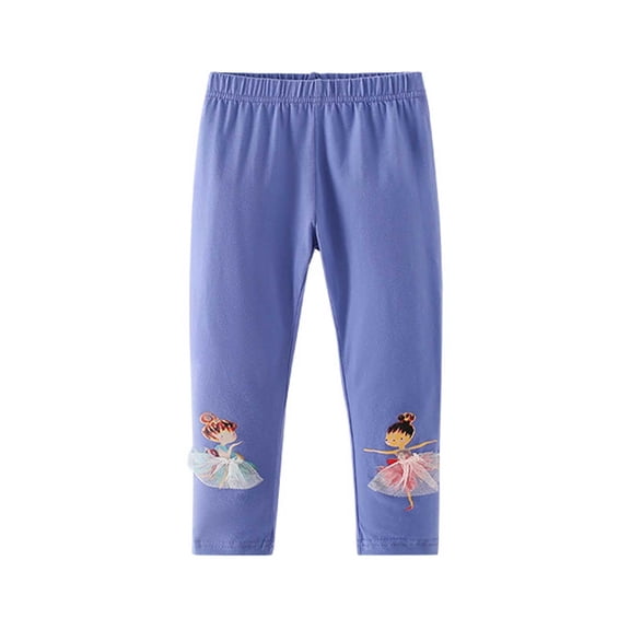 Little Girls Casual Stretchy Waist Pants Soft Kids Leggings Bottom Girls