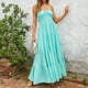 thumbnail image 1 of Vestido Vestido de dama en el pecho Vestido bohemio sin tirantes de cintura alta Sin mangas Vestidos de noche Cgtredaw L Verde para Mujer, 1 of 1