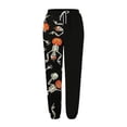 thumbnail image 4 of Xmyrz Halloween Casual Pants For Women Print Athleisure Relaxation Stretch Bat Cartoon Winter Lace Up Sweatpants Lounge Pants Casual Trouser, 4 of 4