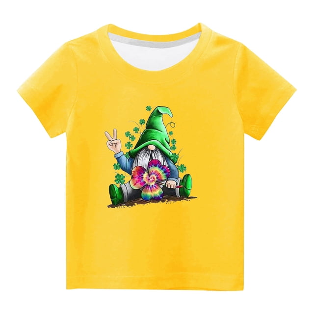 Chemises pour Filles Tout-Petits Enfants Garçons Filles Mignon Col Rond Imprimé Manches Courtes Haut
