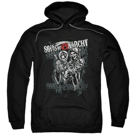 Sons Of Anarchy Men's  Reaper Logo Hooded Sweatshirt Black