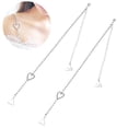 thumbnail image 1 of BESTOYARD Dual-Chain Decorative Bra Straps Bling Crystal Rhinestone Adjustable Removable Fancy Bra Strap Replacement For Bra Tops Dress (Heart), 1 of 8