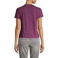 thumbnail image 2 of LUCKY BRAND $39 Womens New Purple Scoop Neck Short Sleeve Casual Top XS B+B, 2 of 2