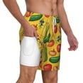 thumbnail image 3 of Balery Colorful Vegetables Mens Swim Trunks Swim Shorts for Men Quick Dry Inseam Beach Shorts with Compression Liner Pocket-Medium, 3 of 9