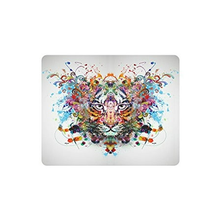 POPCreation Abstract Colorful Illustration Of Tiger Mouse Pad Gaming Mousepad 9.84