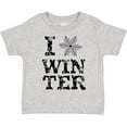 thumbnail image 3 of Inktastic I Love Winter Black and White Snowflakes Boys or Girls Toddler T-Shirt, 3 of 5