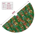 thumbnail image 2 of KLL 48" Christmas Tree Skirt Mask And Palm Leaves Xmas Tree Skirts Mat for New Year Xmas Holiday Party Indoor Outdoor Home Decoration, 2 of 5