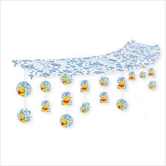 Winnie the Pooh Boy's 1st Birthday Ceiling Decorations (1ct)