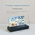 thumbnail image 3 of TFixol Multifunctional USB-Powered Digital Weather Station with Alarm Clock, Indoor/Outdoor Temperature & Humidity Monitor, Frost Alert, and Clear Glass Display - FJ3396C, 3 of 5
