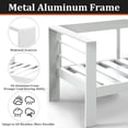 thumbnail image 4 of CozyHom 2 Pcs Modern Outdoor Patio Aluminum Sofa Furniture, Outside Metal Patio Sofa Chair With Cushions, White, 4 of 7