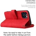 thumbnail image 5 of Wallet Case Compatible with iPhone 12 Pro Max,[6 Card Slots] [Wrist Strap] [Stand Feature] Detachable 2 in 1 Magnetic Zipper Leather Slim Cover Case for iPhone 12 Pro Max,6.7 inch Red, 5 of 7