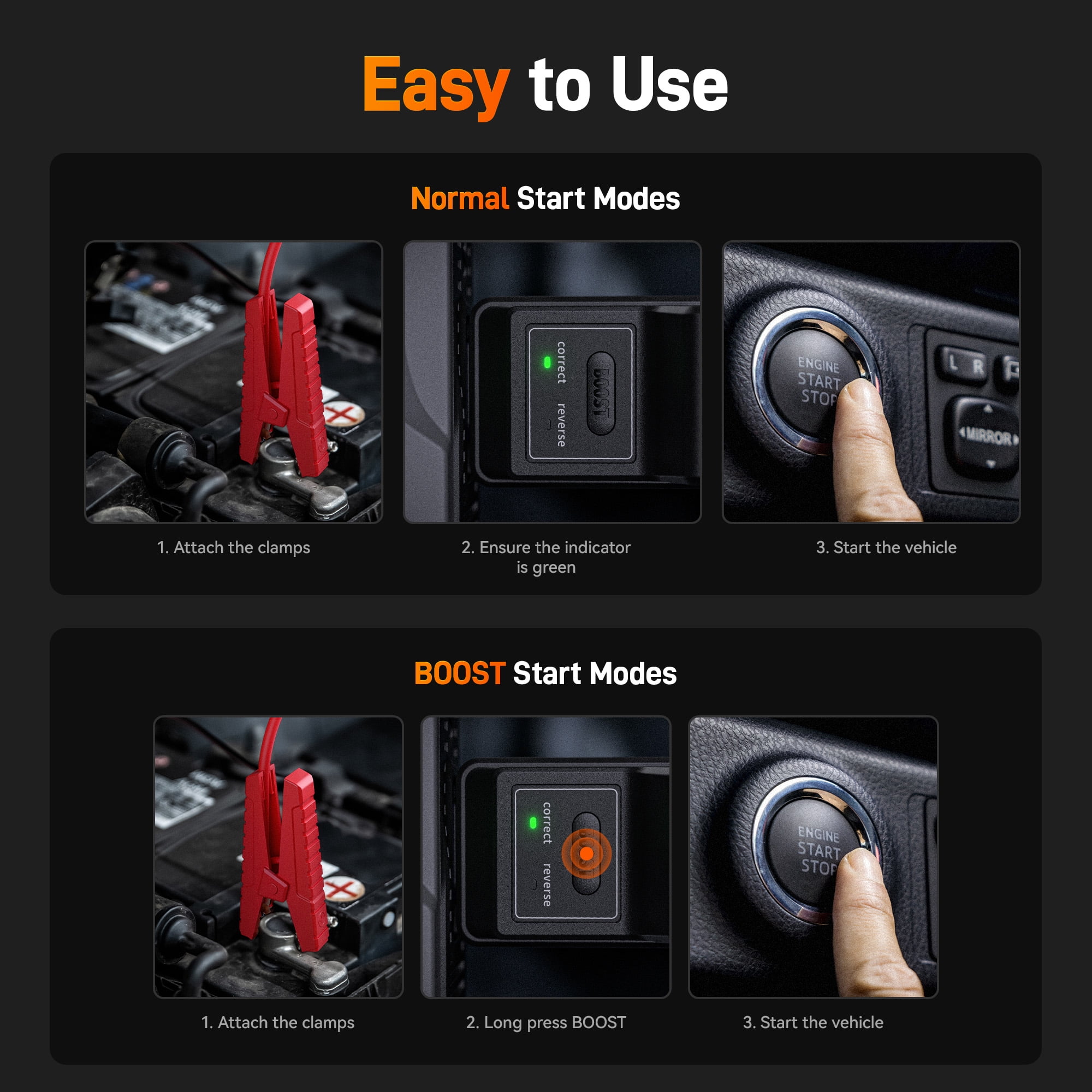 WOLFBOX Car Jump Starter with Air Compressor, 2000A 150PSI Portable Car Battery Jump Box(5.0L Gas) with Digital Tire Inflator, 12V