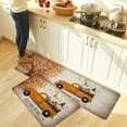 thumbnail image 5 of Kitchen Rug Mat Vintage Thanksgiving Gnomes Truck, Set of 2, Anti-Fatigue Non-Skid Washable Kitchen Runner Rugs, Fall Maple Pumpkin Harvest Soft Comfort Rug for Kitchen, Floor, Front of Sink, Laundry, 5 of 6