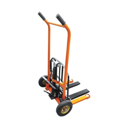 400lb Hand Forklift Manual Portable Hydraulic Stacker