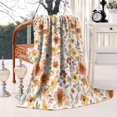 thumbnail image 4 of Pioneer Flower Floral Print Pattern Blanket,Comfortable Soft Lamb Wool Throw Blanket,All Season,Warm Lightweight Blankets for Sofa Bed Couch Living Room Chair,50"x60", 4 of 4