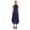 Navy Blue, variant on Womens Sleeveless Halter Neck Bridesmaid Dress High Low Evening Party Flare Dress