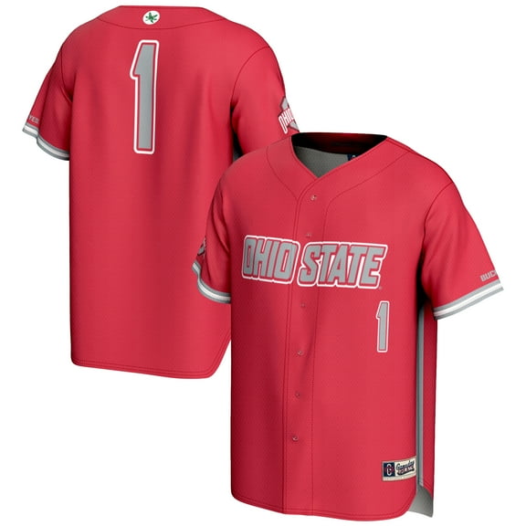 Men's GameDay Greats #1 Scarlet Ohio State Buckeyes Lightweight Baseball Jersey