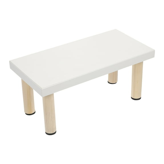 Phenofice White Wood Flower Pot Shelf for Indoor Decoration, Simple Design, 1 Set, 9.6 x 4.7 Inches