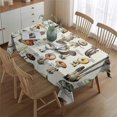 thumbnail image 2 of Brown Mushroom Label Light Pattern Rectangle Tablecloth 60"x84",Waterproof Polyester Rectangle Table Cloth, Wipeable Spillproof Polyester Tablecloth for Dining, Camping, Indoor and Outdoor, 2 of 5