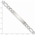thumbnail image 3 of 925 Sterling Silver Figaro Link Name Bar Identification Id Bracelet, 3 of 7