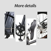 Nakto NAK- CRSB300 26 in. 300W Cruiser Fat Tire Mountain Ebike, Black