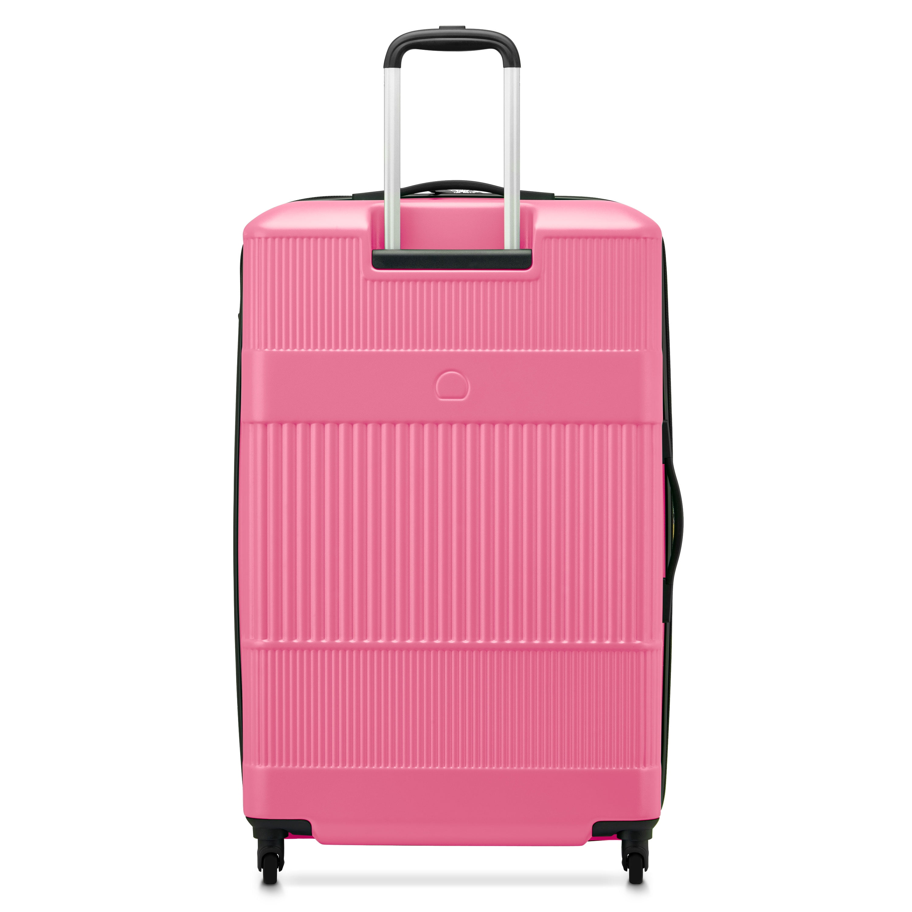 United Colors of Benetton x Delsey Paris, Ribbed Hardside 29"Large Checked Expandable Spinner Luggage, Light Pink