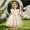d-346White753, variant on HAYIMI Child Summer Girls Dress With Mesh Floral Lace Trim Sleeveless Party Style For Warm Weather O-Neck Holiday Dresses