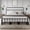 Black, variant on Yaheetech Classic Iron Platform Bed with High Headboard and Footboard, Full, White