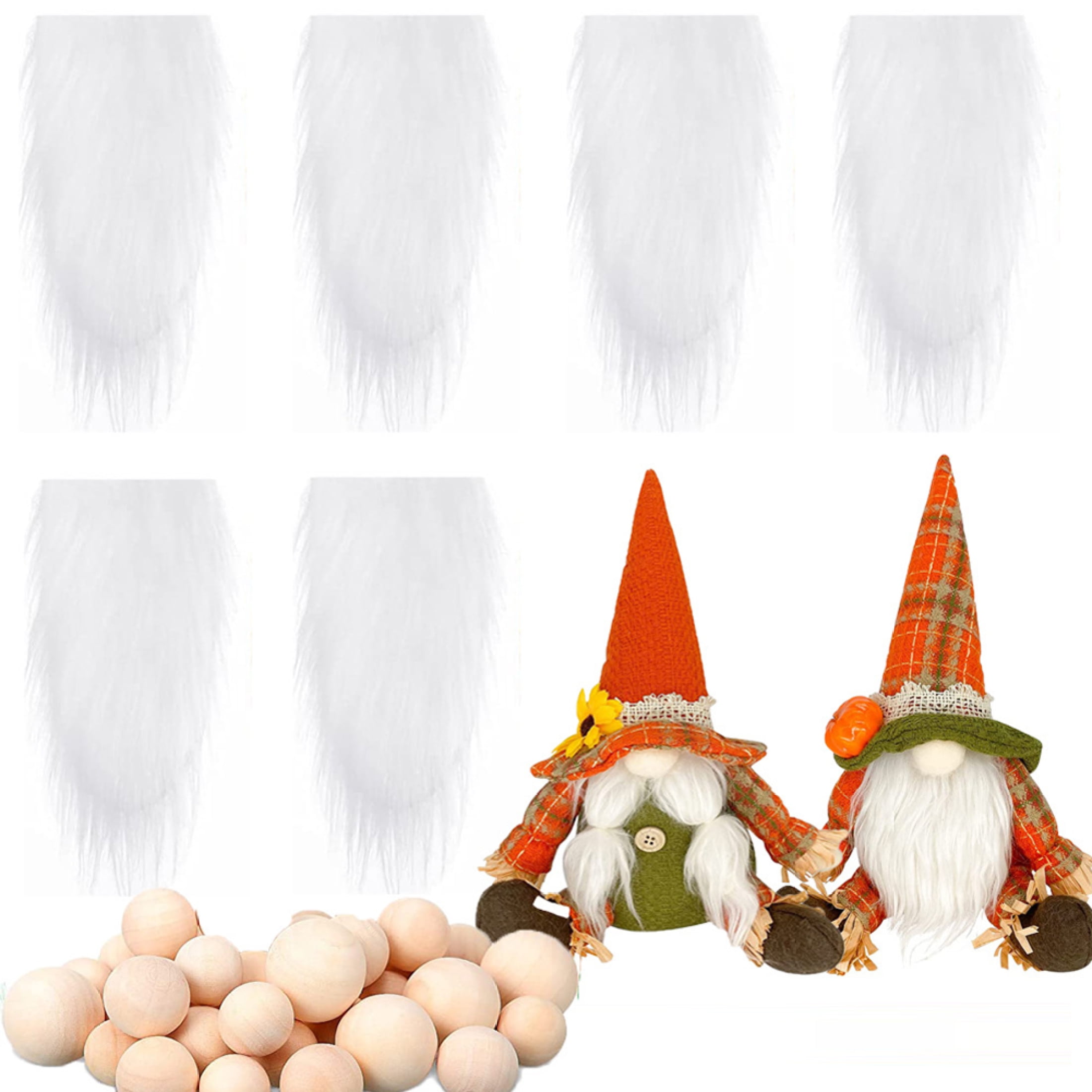  BUJIATANG Home Decoration Gnome Beard with Wood Balls