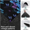 thumbnail image 3 of Black Blue Purple Butterfly Pattern Kitchen Rugs Sets Of 3,Kitchen Runner Rugs Non Skid Washable,Decorative Kitchen Floor Mats for Kitchen,Sink,Laundry,17"x30"+ 17"x47" + 17"x59", 3 of 6