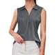 thumbnail image 1 of Camiseta sin mangas de color liso para mujer - Top informal holgado - Mezcla de poliéster y spandex - Versátil para combinar con otras prendas - Tallas S-XXL, 1 of 4