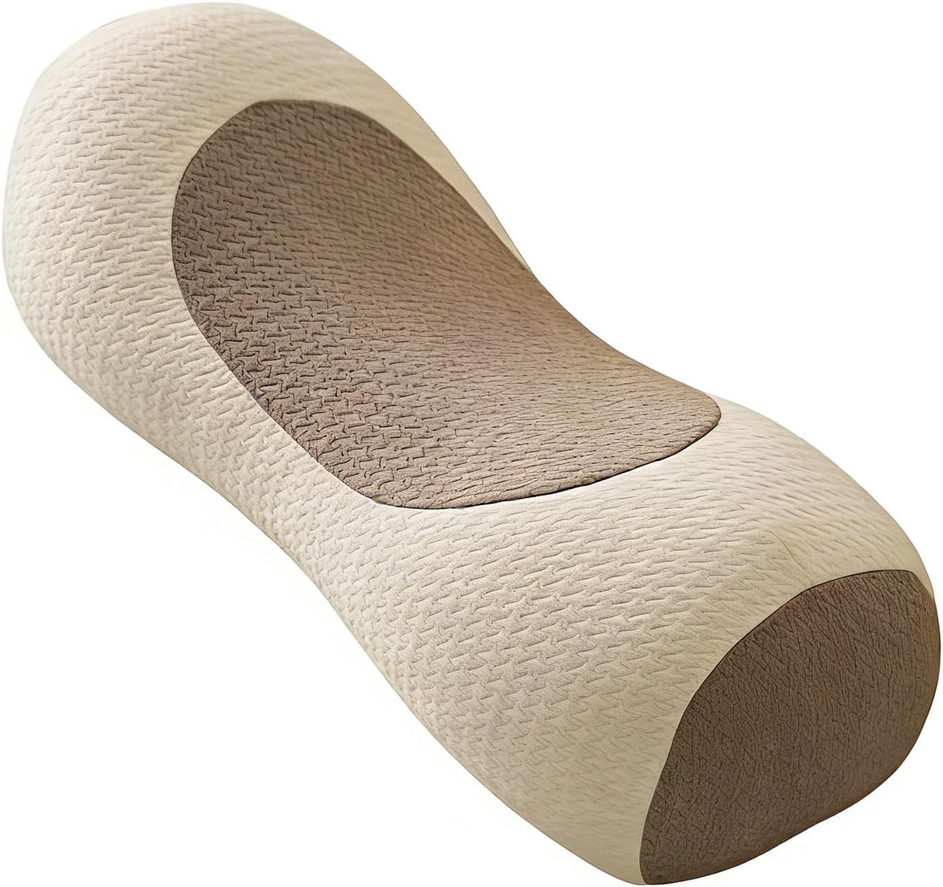 Organic Buckwheat Cervical Neck Pillow, Provide Firm Support Neck Roll, Ergonomic Neck Support Bolster for Side & Back Sleepers, Spine Alignment (Brown)