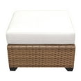 thumbnail image 1 of TK Classic Laguna Wicker Patio Square Ottoman in White, 1 of 1