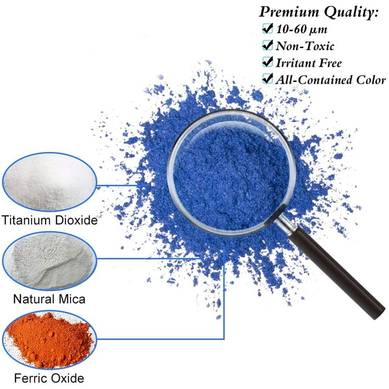 SEISSO Mica Powder Coloring Pigment for Epoxy Resin, Pearl Pigment