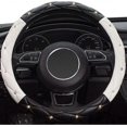 thumbnail image 2 of Diamond Leather Bling Steering Wheel Cover, Universal Car Steering Wheel Protector Anti-Slip 15 inch -Black, 2 of 4