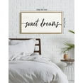 thumbnail image 2 of SHENIFY Sweet Dreams Sign Wall Decor Bed Bedroom Farmhouse Guest Room Wood Rustic over Bed Wall Art Hanging Decoration 8x16in Natural Framed, 2 of 5