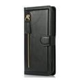 thumbnail image 1 of Detachable Magnetic Zipper Wallet Leather Case Cash Pocket With 5 Card Slots Holder Wrist Strap Removable Cover For Samsung Galaxy S22 Ultra, 1 of 5