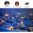 thumbnail image 5 of 10x8ftChristmas Photography Backdrop Xmas Winter Rustic Village Night View Scenery Background Retro Xmas Tree Forest Banner for Christmas Happy New Year Party Decorations Holiday Photobooth Props, 5 of 5