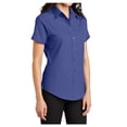 thumbnail image 5 of Yellow Rooster Womens Short Sleeve Easy Care Shirt Mediterranean Blue 2XL, 5 of 7