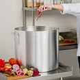 thumbnail image 3 of Soro Essentials- 100 qt. Heavy Weight Aluminum Stock Pot- 6mm Thickness Cooking Stock Pot for Pasta Soup Stew Pot Simmering Pot for Soup Seafood Stock Home Restaurant and Catering, 3 of 5