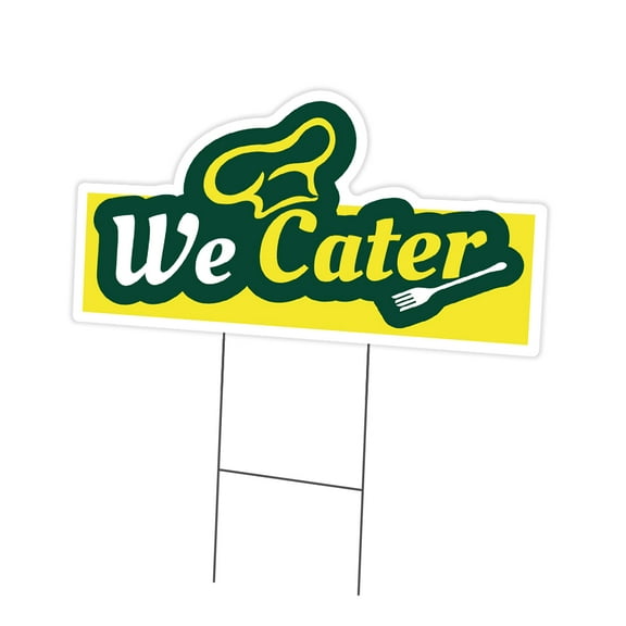 SignMission C-DC-1824-We Cater19 18 x 24 in. Yard Sign & Stake - We Cater